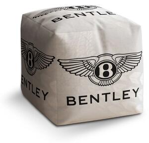 Sablio Taburet Cube Bentley na bielej - 40x40x40 cm