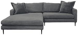 ROHOVÁ SEDAČKA, textil, grafitová P & B - Sedačky, Online Only