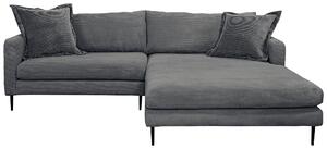 ROHOVÁ SEDAČKA, textil, grafitová P & B - Sedačky, Online Only