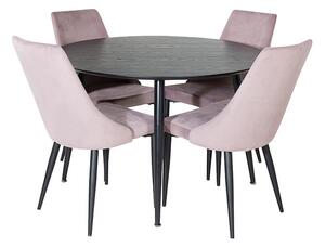 Dipp Leone stolová súprava čierna/ružová