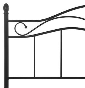 Rám postele čierna kovová posteľ EU veľkosť super king size 180x200 cm vintage