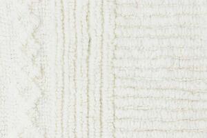 MUZZA Vlnený koberec ria 120 x 170 cm biely
