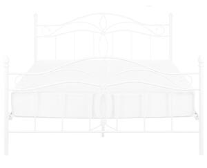 Rám postele biela kovová posteľ EU veľkosť double size 140x200 cm vintage