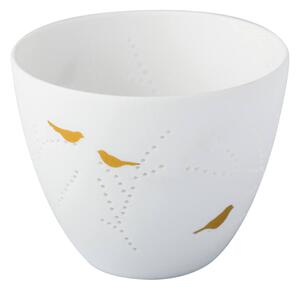 Porcelánový svietnik Gold Birds Small