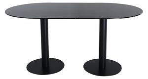 Pillan oválny jedálenský stôl čierny/čierny mramor