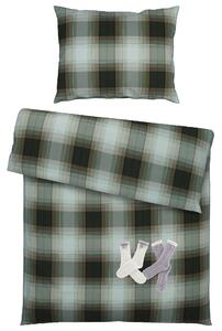 POSTEĽNÁ BIELIZEŇ, flanel, prírodná farba, olivovozelená, 140/200 cm S. Oliver - Obliečky & plachty