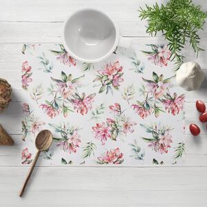 Biante Teflónové prestieranie na stôl TF-134 Akvarelové kvety rododendrónu na bielom 30x40 cm
