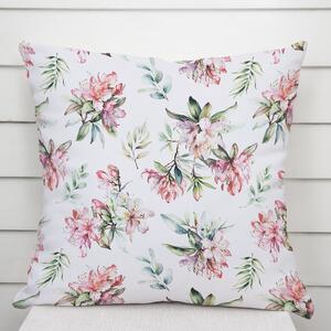 Biante Dekoračná obliečka na vankúš TF-134 Akvarelové kvety rododendrónu na bielom 30 x 50 cm