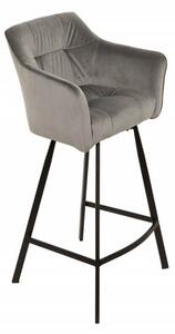 Loft barová stolička sivá