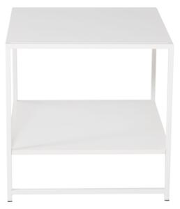 Staal príručný stolík s poličkou biely
