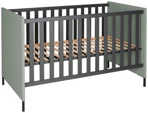 POSTIEĽKA S PRIEČKAMI antracitová, zelená, Jimmylee - Izby pre bábätká