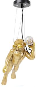 Animal Diver Monkey visiacia lampa zlatá