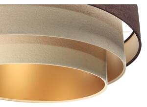 Luster na lanku TRINITI 1xE27/60W/230V hnedá/béžová/zlatá