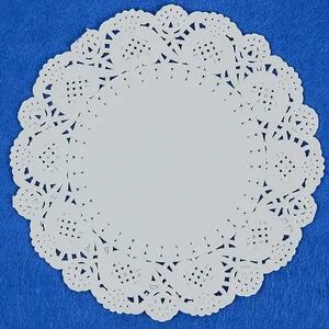 FANDY Papierové obrúsky krajka 11 cm biele