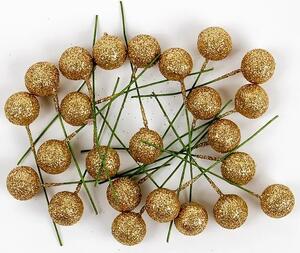 FANDY Cezmína dekorácia 12 cm zlaté glitter