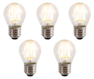 Sada 5 stmievateľných LED žiaroviek E27 P45 4W 330lm 2100K