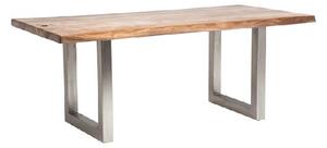 Pure Nature jedálenský stôl 195x100 cm hnedý/chróm
