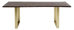 Harmony jedálenský stôl 180x90 cm tmavohnedý / mosadz