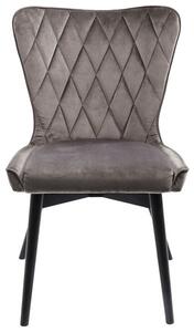 Marshall Velvet stolička sivá/čierna