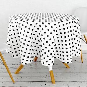 Obrus ​​PVC okrúhly M-097A – Bodky (rôzne veľkosti)