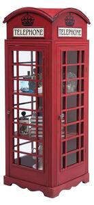 London Telephone vitrína červená