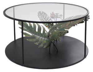 Palms konferenčný stolík čierny/zelený o80cm