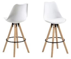 Dima barová stolička plast biela/hnedá