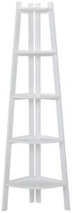 ROHOVÝ REGÁL, biela, 40/180/40 cm Carryhome - Regály