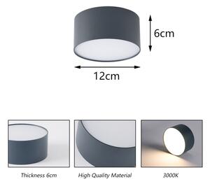 Brilagi - LED kúpeľňové stropné svietidlo FORIS LED/14W/230V priemer 12 cm antracit IP44