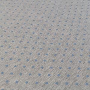Divazo Úplet s elastanom Vzorovaný 180 g/m2 Bodky Modré na sivom