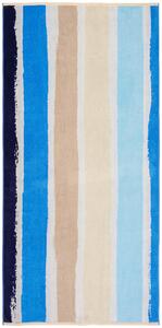 PLÁŽOVÁ OSUŠKA, 90/180 cm, modrá, béžová Esposa - Kúpeľňový textil