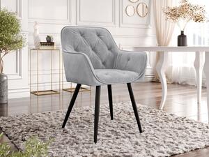 Mirjan24 Zamatová jedálenská stolička Alonax, Dostupné poťahy: Magic Velvet 2240, Farby: čierna 5903211334306