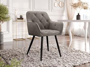 Mirjan24 Zamatová jedálenská stolička Alonax, Dostupné poťahy: Magic Velvet 2209, Farby: čierna 5903211334269