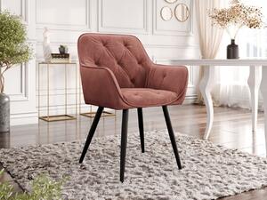 Mirjan24 Zamatová jedálenská stolička Alonax, Dostupné poťahy: Magic Velvet 2258, Farby: čierna 5903211334320