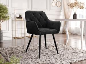 Mirjan24 Zamatová jedálenská stolička Alonax, Dostupné poťahy: Magic Velvet 2219, Farby: čierna 5903211334283