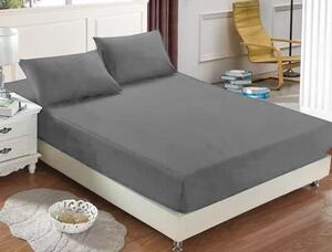 HoD Plachta s gumkou Jersey Tmavo Šedá Rozmer v cm: 90 x 200