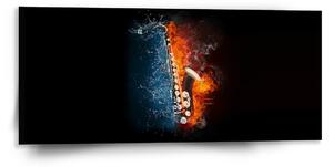 Sablio Obraz Ohnivý saxofón - 110x50 cm
