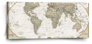 Sablio Obraz Mapa sveta - 110x50 cm