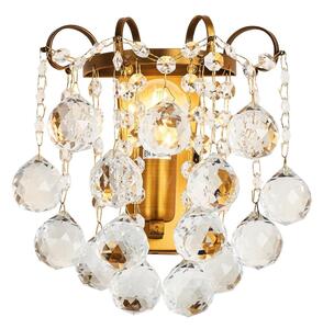 Brilagi - Nástenné svietidlo CRYSTAL 1xE14/60W/230V mosadz