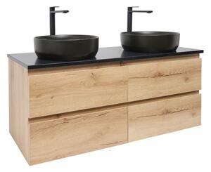 Kúpeľňová skrinka s umývadlom SAT B-Way 119x50x45 cm dub mat BWAY2120OAKTKUBB