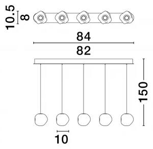 LED stmievateľný čierny dizajnový luster Ifos 150