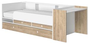POSTEĽ S ÚLOŽNÝM PRIESTOROM, 90/200 cm biela, farba duba MID.YOU - Online Only detský nábytok, Online Only