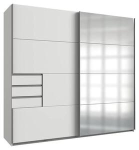 BIELA SKRIŇA SO ZRKADLOM, biela, 225/210/64 cm MID.YOU - Online Only zostavy, Online Only