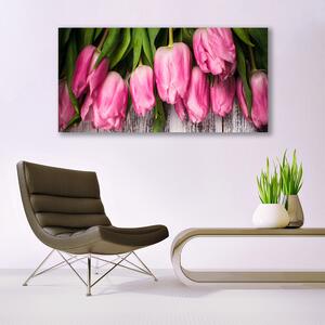 Obraz na skle Tulipány 140x70 cm 4 Prívesky