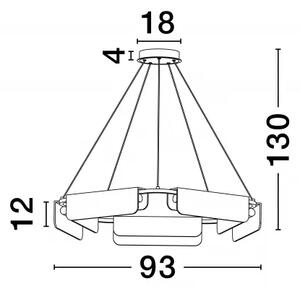 LED stmievateľný mosadz zlatá moderný luster Aider
