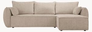 4-miestna rohová rozkladacia pohovka s úložným priestorom Eris Beige & Black