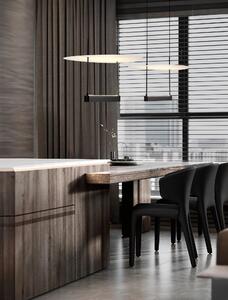LED stmievateľný čierno-biely moderný luster Diona