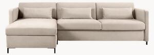 4-miestna rohová rozkladacia pohovka Yanis Beige & Black