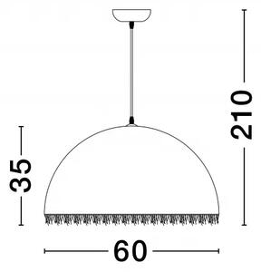 Biely dizajnový luster Lalu 60 – Biela