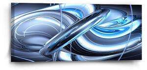 Sablio Obraz Modrá abstrakcia - 110x50 cm